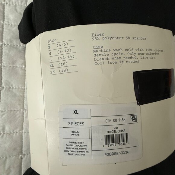 Super Soft Black Leggings 2-Pack XL 95% Polyester 5% Spandex - Picture 3 of 4